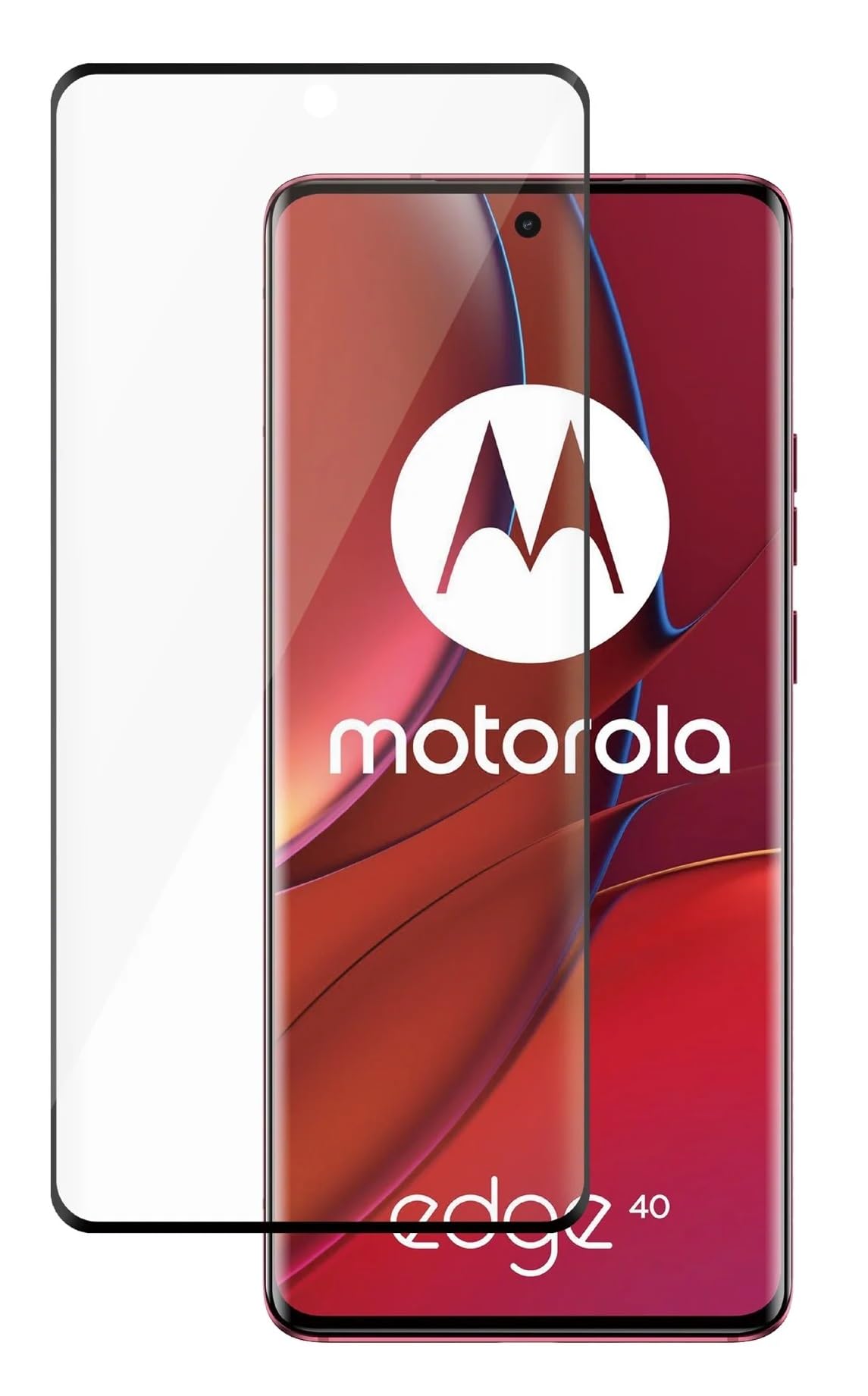 Zubitech Motorola Edge 40 Screen Protector Full Glue Edge-to-edge 3D Curved Tempered Glass Screen Protector Anti Scratch 9H hardness for Moto Edge 40