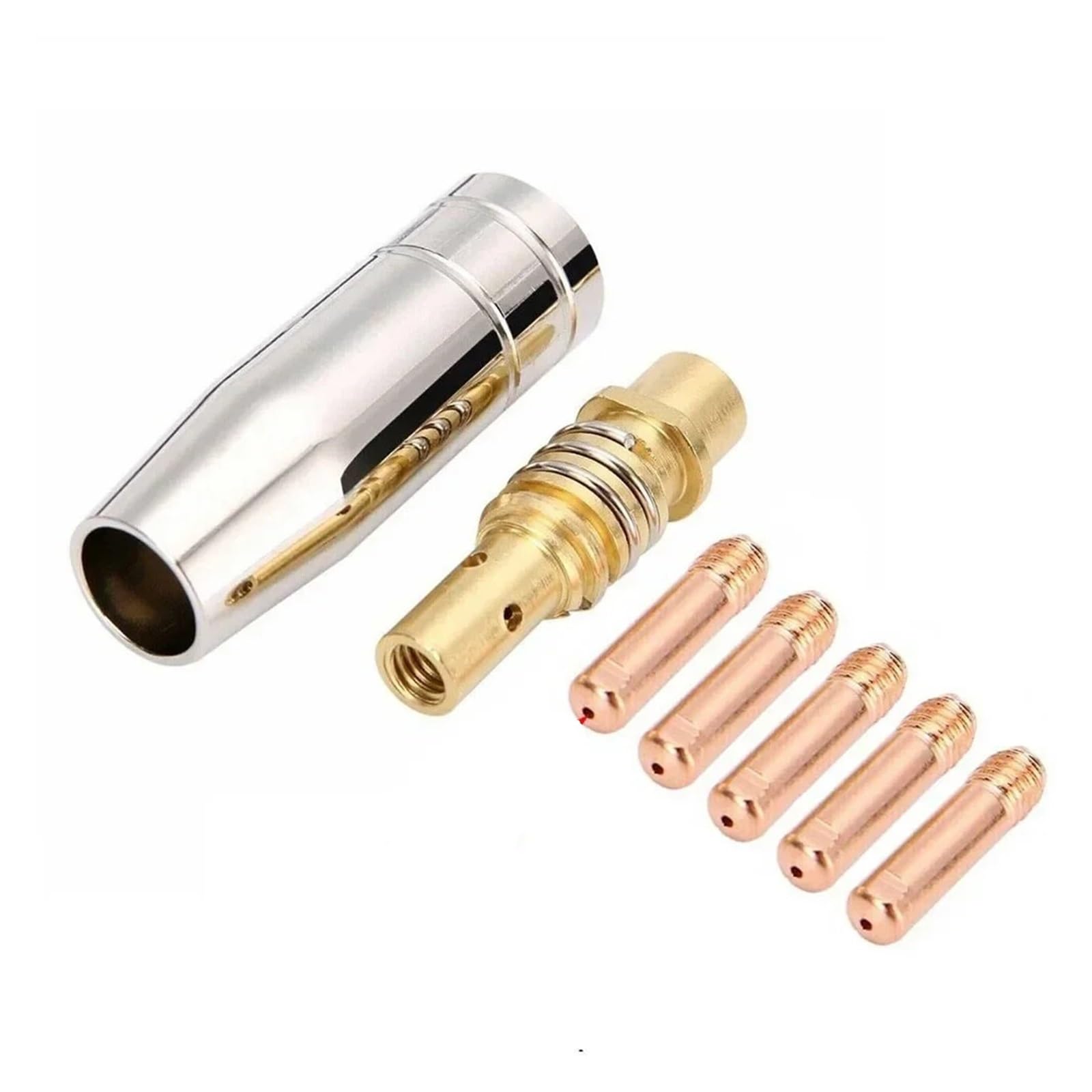 xuyuyan 7Pcs 15AK Conductive Tip Nozzles Contact Tips for MIG Welding Torch Welding 0.6/0.8/0.9/1.0/1.2mm(0.8mm)