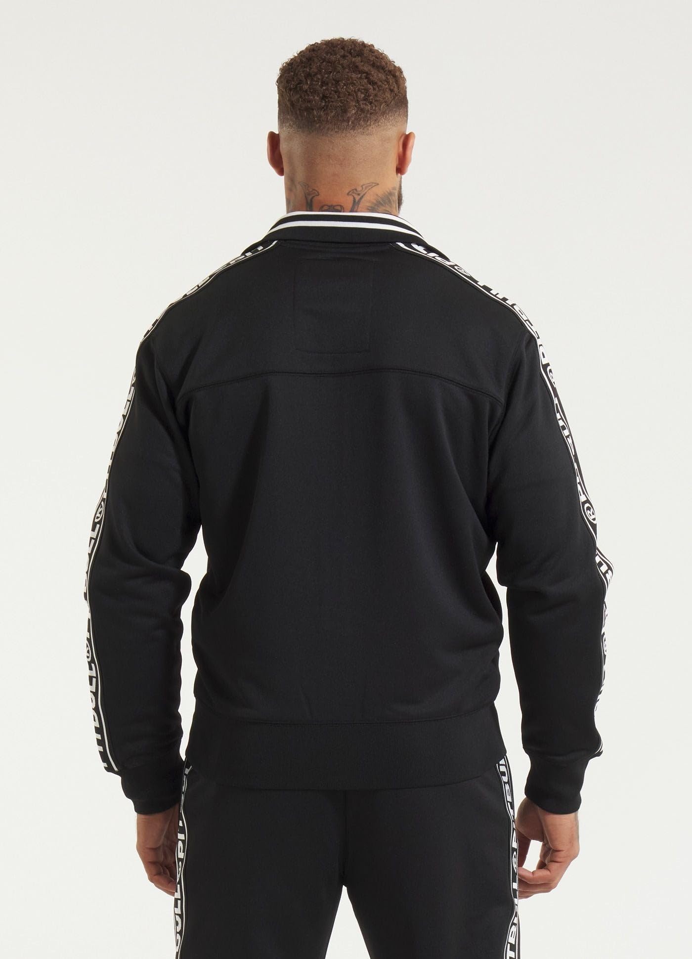 PITBULL Sudadera con Cremallera Hombre Deportiva Oldschool Premium Poliéster - Sudadera Cremallera Hombre con Logo Cintas Jacquard Costuras Reforzadas
