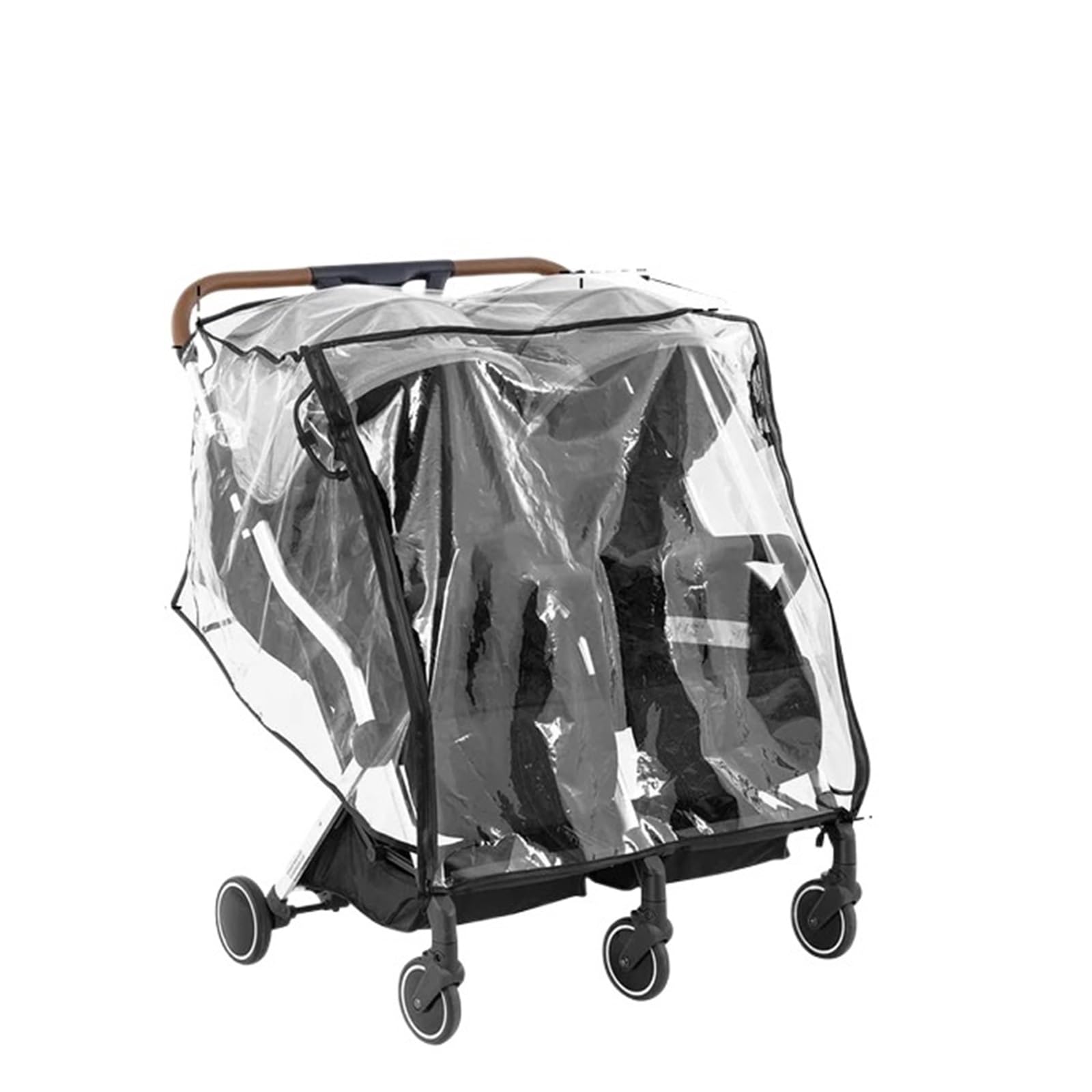 Plastico lluvia silla paseo Funda universal for lluvia for cochecito individual y doble, impermeable transparente, protector contra el viento y el polvo, accesorios for cochecitos de exterior(L)