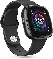 Vista 14 de AK Bandas de silicona para Fitbit - Compatible con Versa 3/4 y Sense/Sense 2, correas suaves en verde aguacate