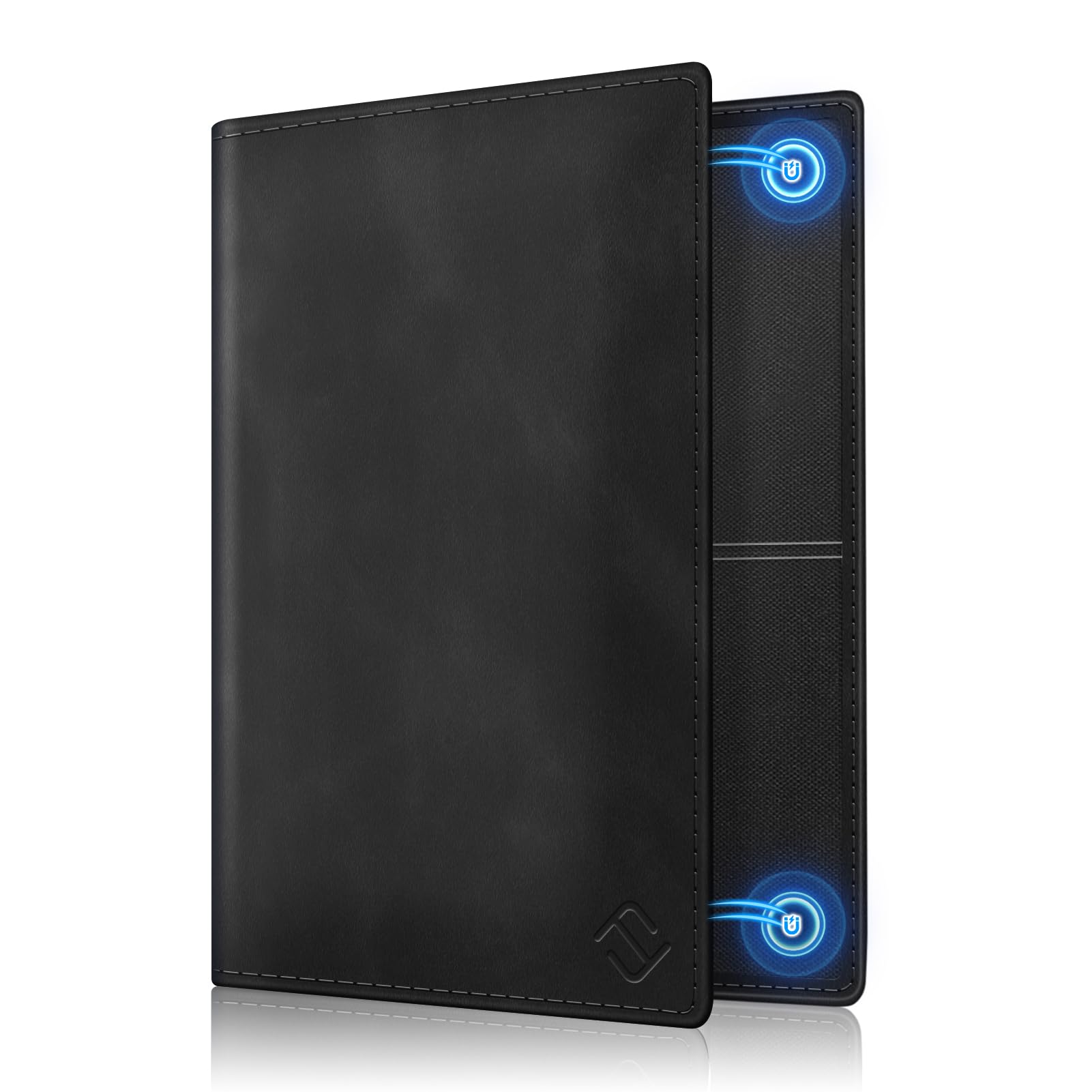 FINTIE KFZ Fahrzeugschein Hülle, Ultradünne Leichte Fahrzeugschein Scheckkarten Schutzhülle Kartenhülle mit Premium Kunstleder viele Farben für Fahrzeugschein Ausweis Karten, (Schwarz)