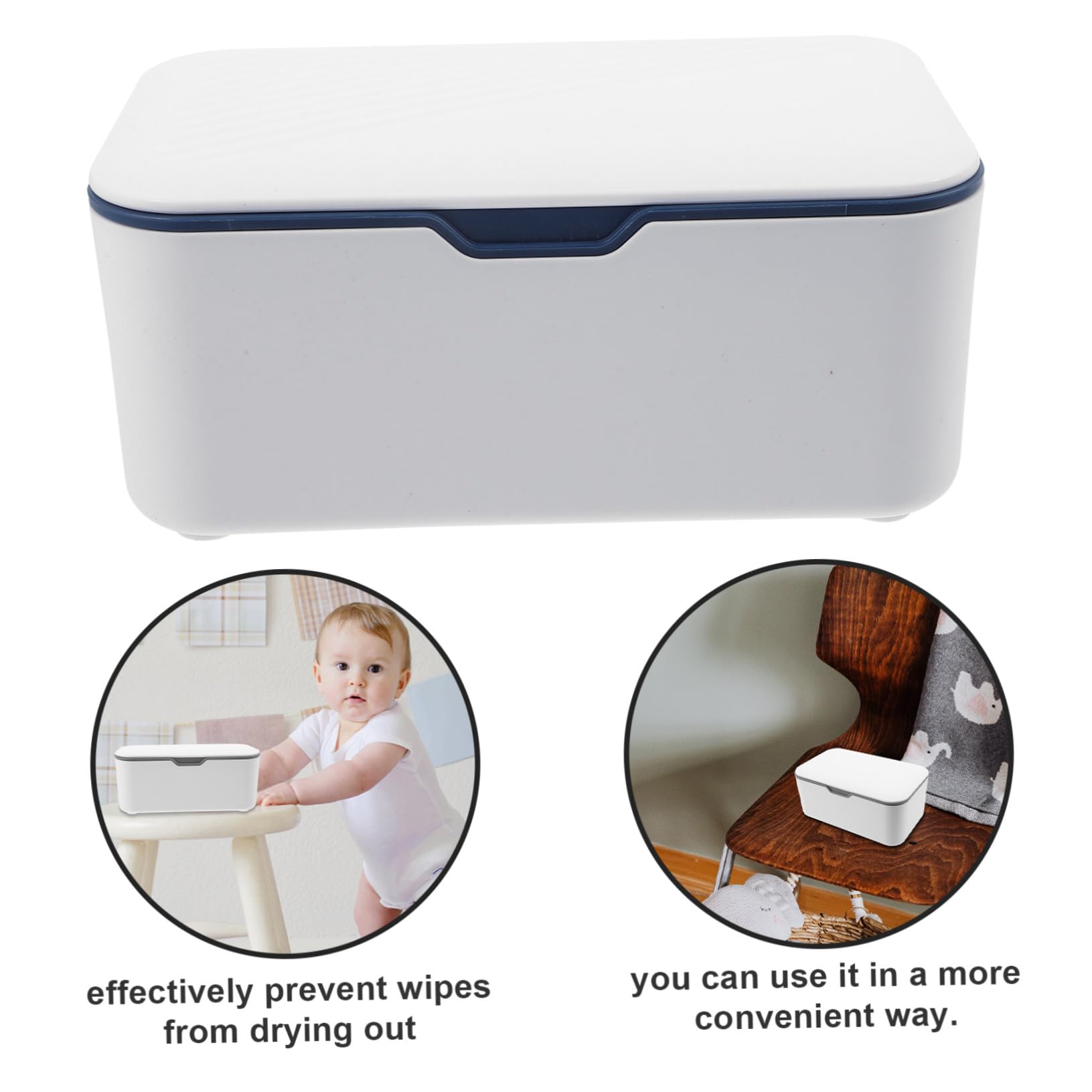 Boîte de Lingettes pour Bébé Portable Couvercle, Lot de 2