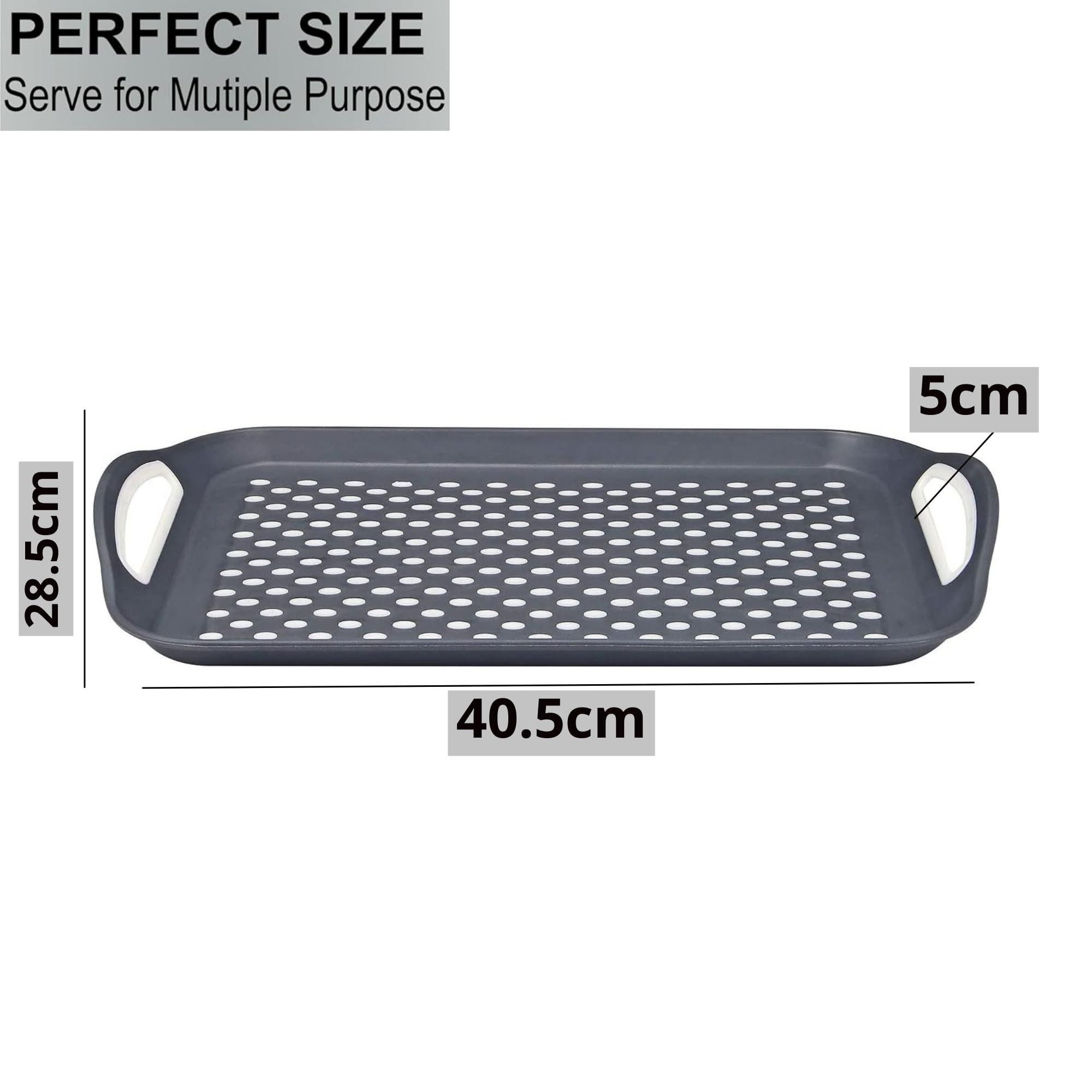Set 3 Vassoi Antiscivolo FIVEGADGETS - 40x28 Cm - Gomma Ad Alta Presa Per Camerieri E Uso Domestico