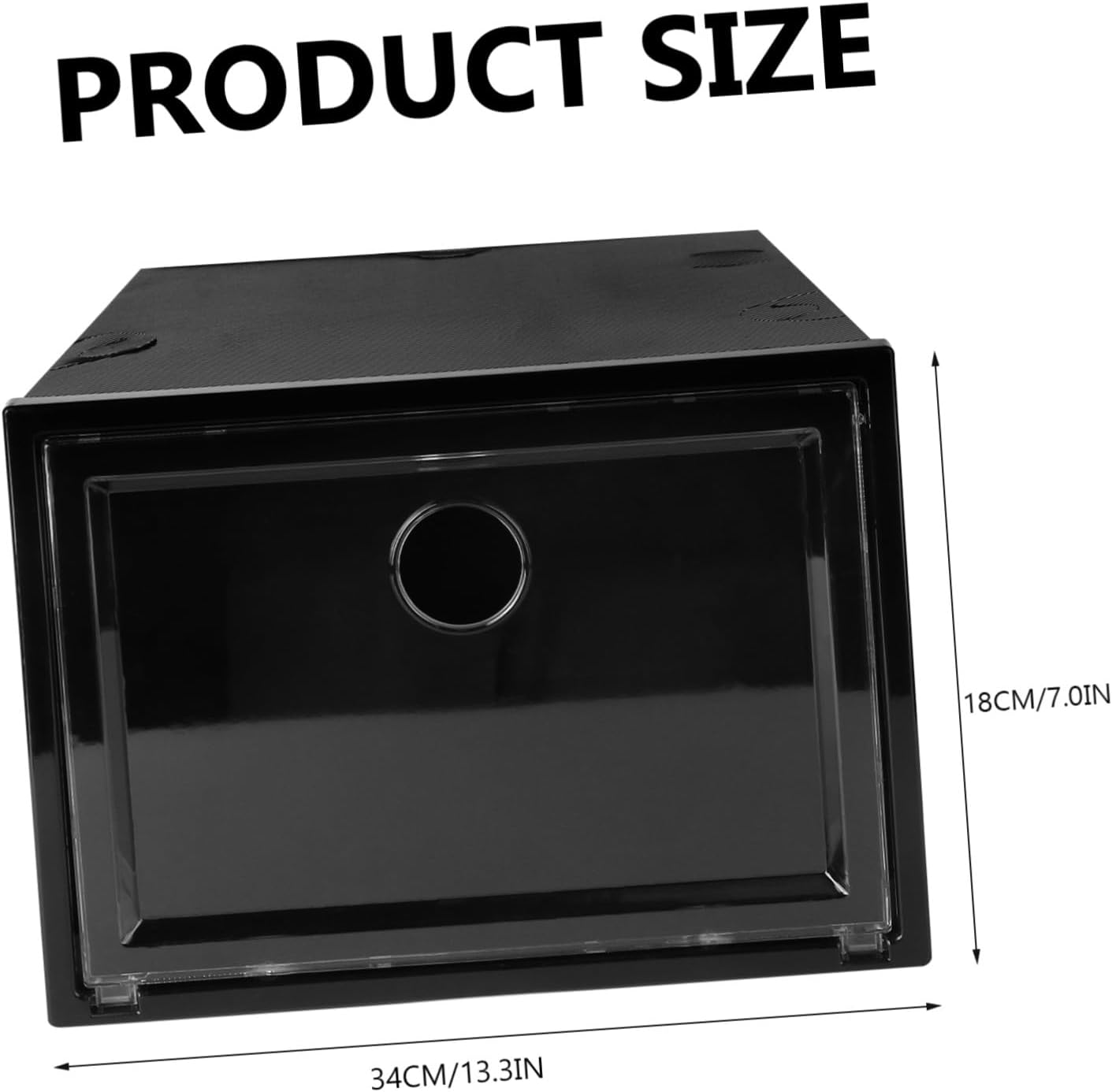 Sturdy Transparent Plastic Shoe Storage Box with Drop Front Door Stackable Space-saving Organizer for Home Closet Reinforced Design for Shoes and Items Easy to Clean
