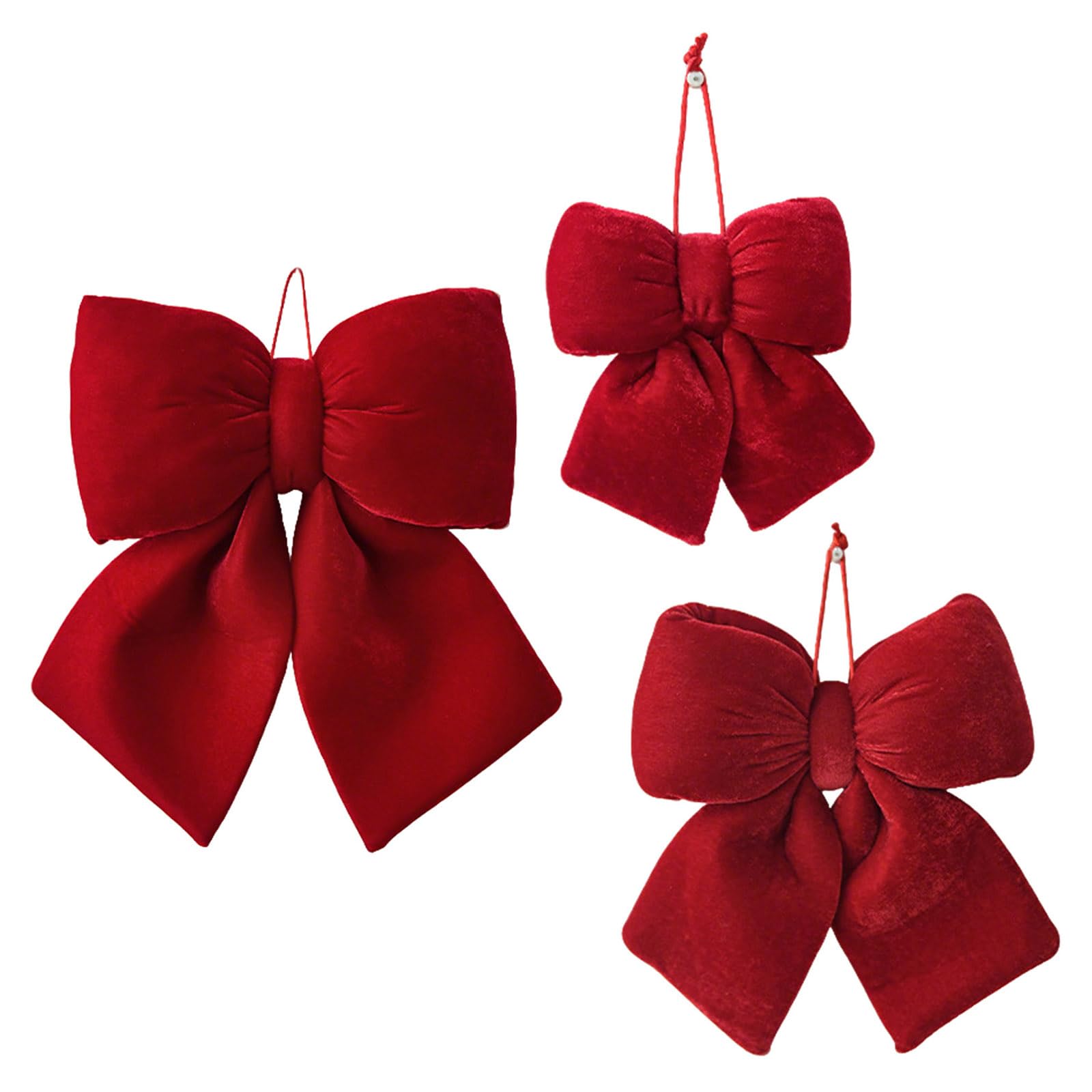 Tsophreniq Festives Velvets Bow Decoration for Valentine Day Door Curtains and Parties Hanging Wreath Bowknot Elegant Velvets Bow Ornament for Valentine Day