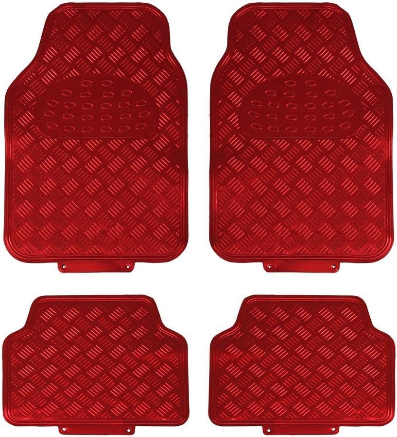 4 Pcs Heavy Duty 5kg Rubber Car Mat (Front + Rear) NonSlip Deep Dish