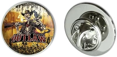 Outlaw Cowboy Skeleton Western Metal 0.75