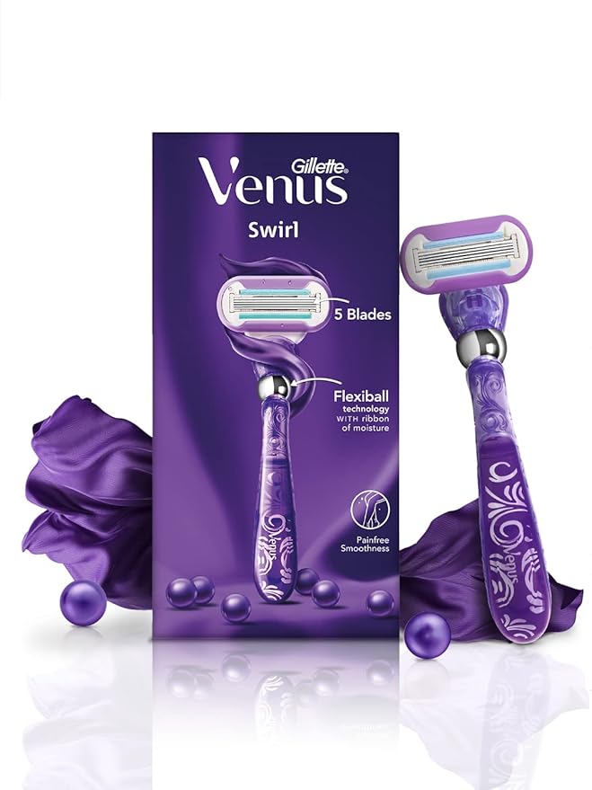 Gillette Venus Swirl | Hair Removal Razor | Razor for Women| Pivoting Flexi-ball handle | No missed hair at Rs. 274