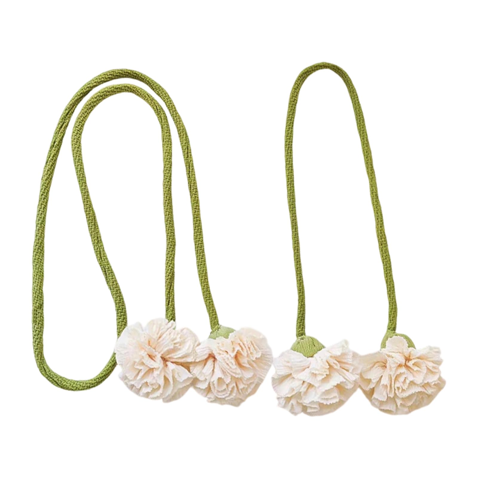 Buxuaaaa Drape Tieback Holders Curtain Tiebacks Flower Curtain Buckles Rope Decorative Curtains Holdbacks for Offices Home Decors Tiebacks