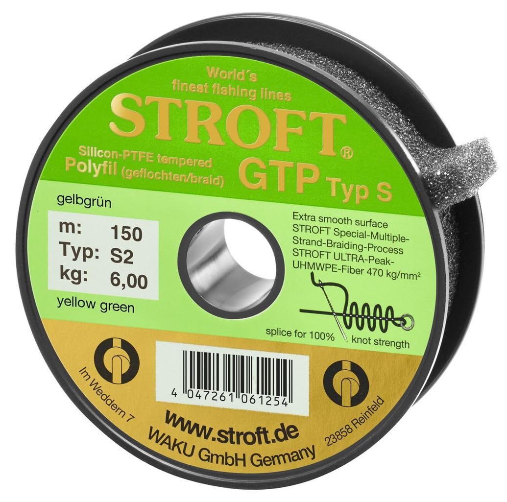 STROFT GTP Typ S Geflochtene Angelschnur 150m Gelbgrün