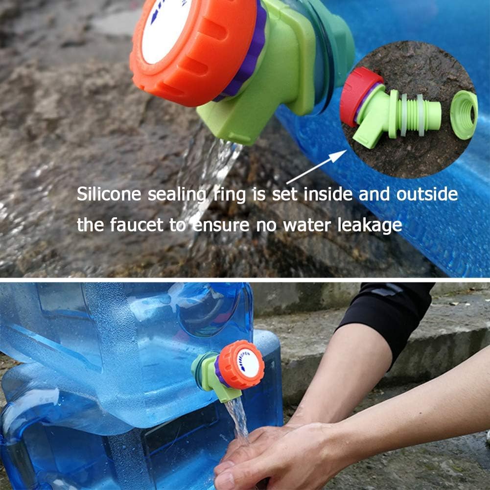5-22L serbatoio acqua campeggio auto, portatile borraccia con maniglia, contenitore alimentare con rubinetto, perfetto per viaggio, campeggio, barbecue, pesca