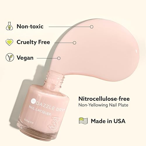 Miniatura 5 de Dazzle Dry Nail Lacquer (Step 3) - Prima Ballerina - A sheer and milky delicate pink that makes a beautiful French base. (0.5 fl oz)