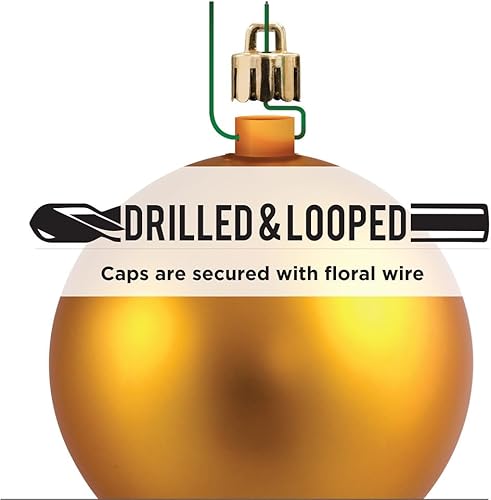 Miniatura 6 de Vickerman 4 adornos de bolas perforadas con acabado