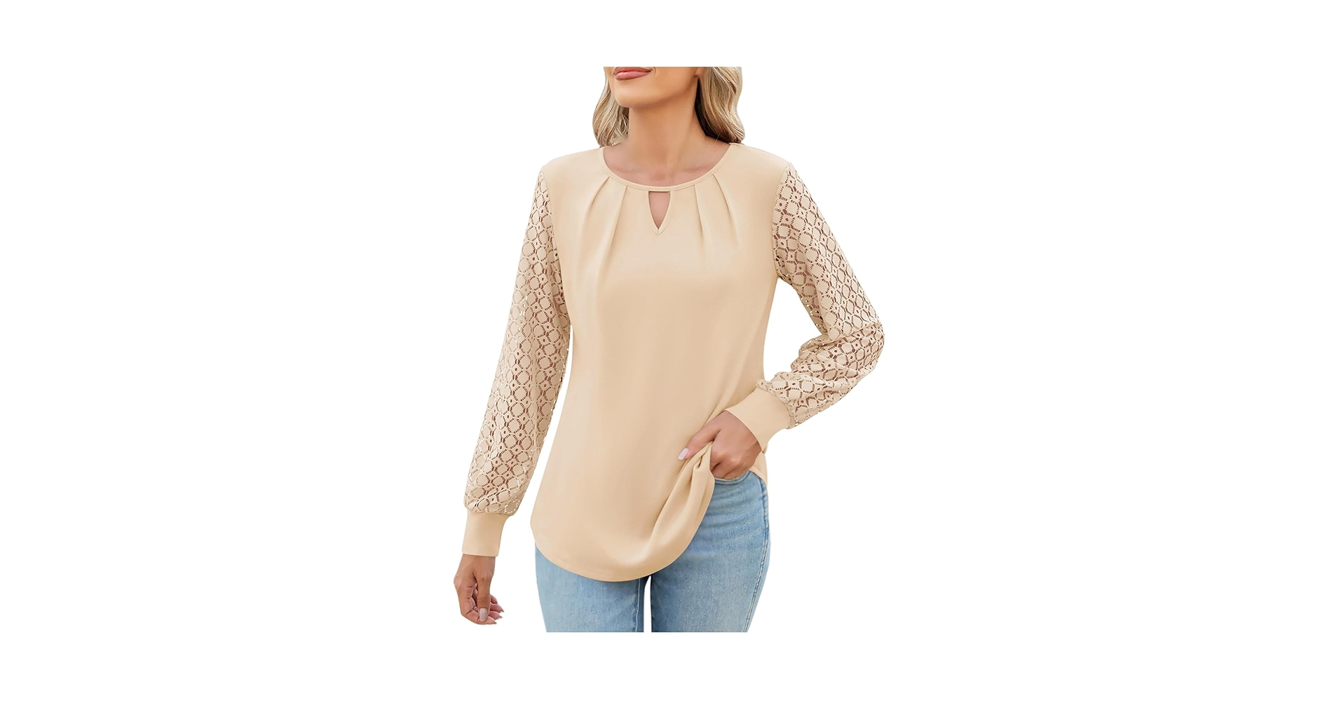 トップス andmary Clala layered set beige TOPS