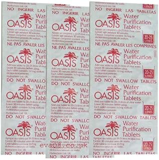 EVAQ8 Oasis 167mg Emergency Water Purification Tablets 500 Tablets - Treats 10,000 Litres