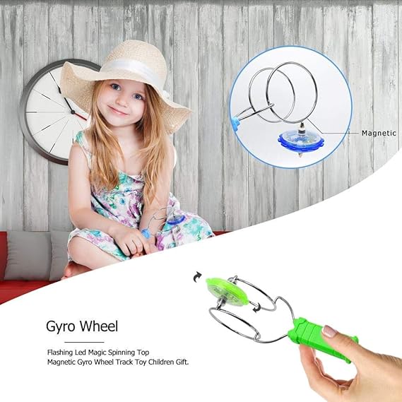 WP Gyro Wheel LightUp Yoyo Rail Twirler Musical Rainbow