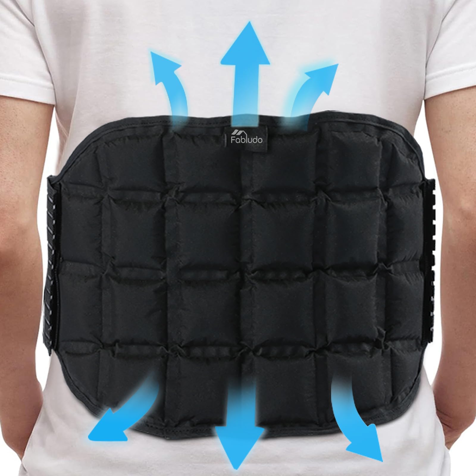 Fabludo Gel Ice Pack for Back Pain Relief, Reusable Lower Back Ice Bag for Injuries, Cold Pack Ice Wrap for Back, Cold Hot Compress Therapy for Lumbar, Sciatica Nerve, Herniated Disc, Coccyx