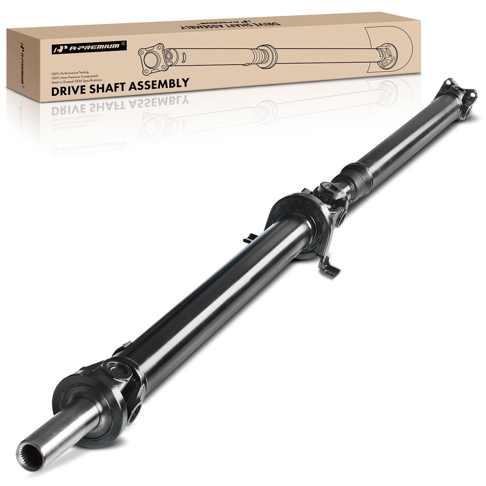 A-Premium Rear Complete Drive Shaft Prop Shaft Driveshaft Assembly Compatible with Ford F-150 2011 2012 2013 2014 V6 3.5L Crew Cab Pickup, 4WD Automatic Transmission, Replace# BL3Z4R602D, DL3Z4R602AL