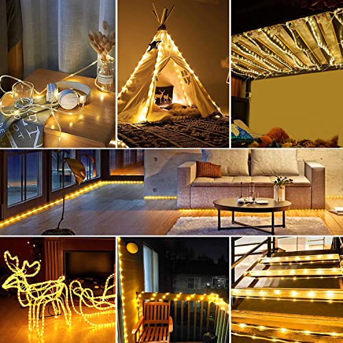 Liyade LED Lichterschlauch Aussen 10m 100 LEDs Lichtschlauch Außen Innen 8 Modi IP45 Wasserfest Lichtschläuche Leuchtschlauch Led Schlauch für Garten Fest Party Hochzeit (Warmweiß)…