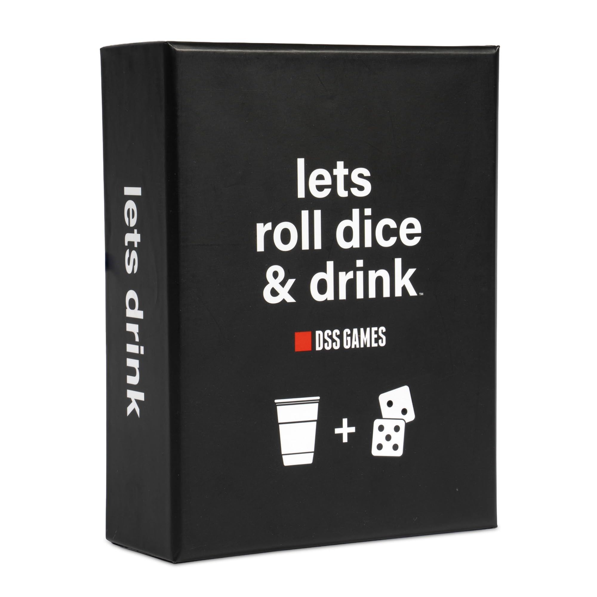 DSS Games Lets roll dadi & Drink [7, 11, Doubles | Gioco di carte per feste con dadi | Perfetto per amici, serate di gioco, pre-gioco, università, regalo per il 21° compleanno | Carte sfida]