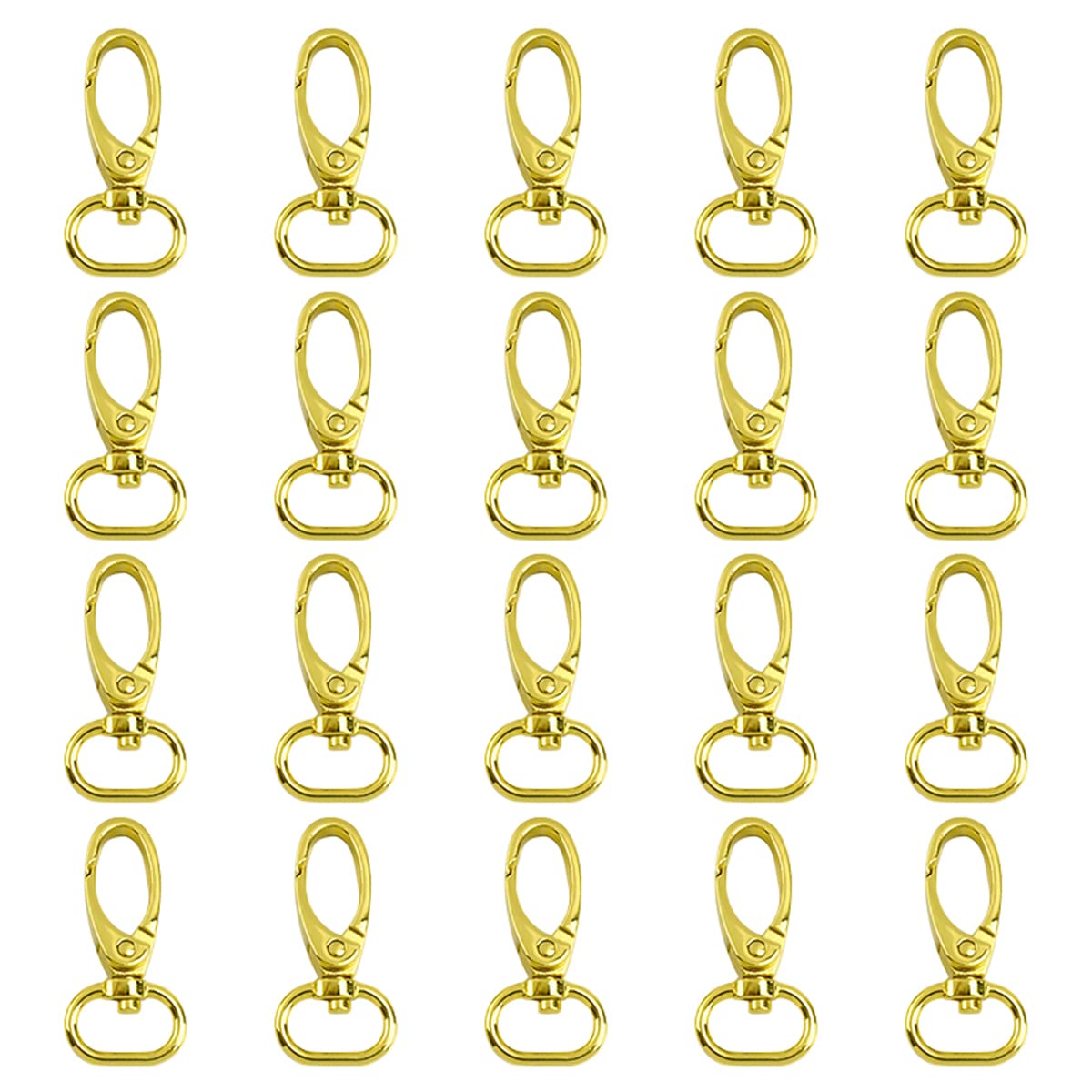 20 Uds. De Cierres De Langosta Giratorios De 16mm, Llavero De Aleación De Zinc, Gancho a Presión con Anillo Ovalado para Fabricación De Joyas, Bolsos, Clips De Cordón