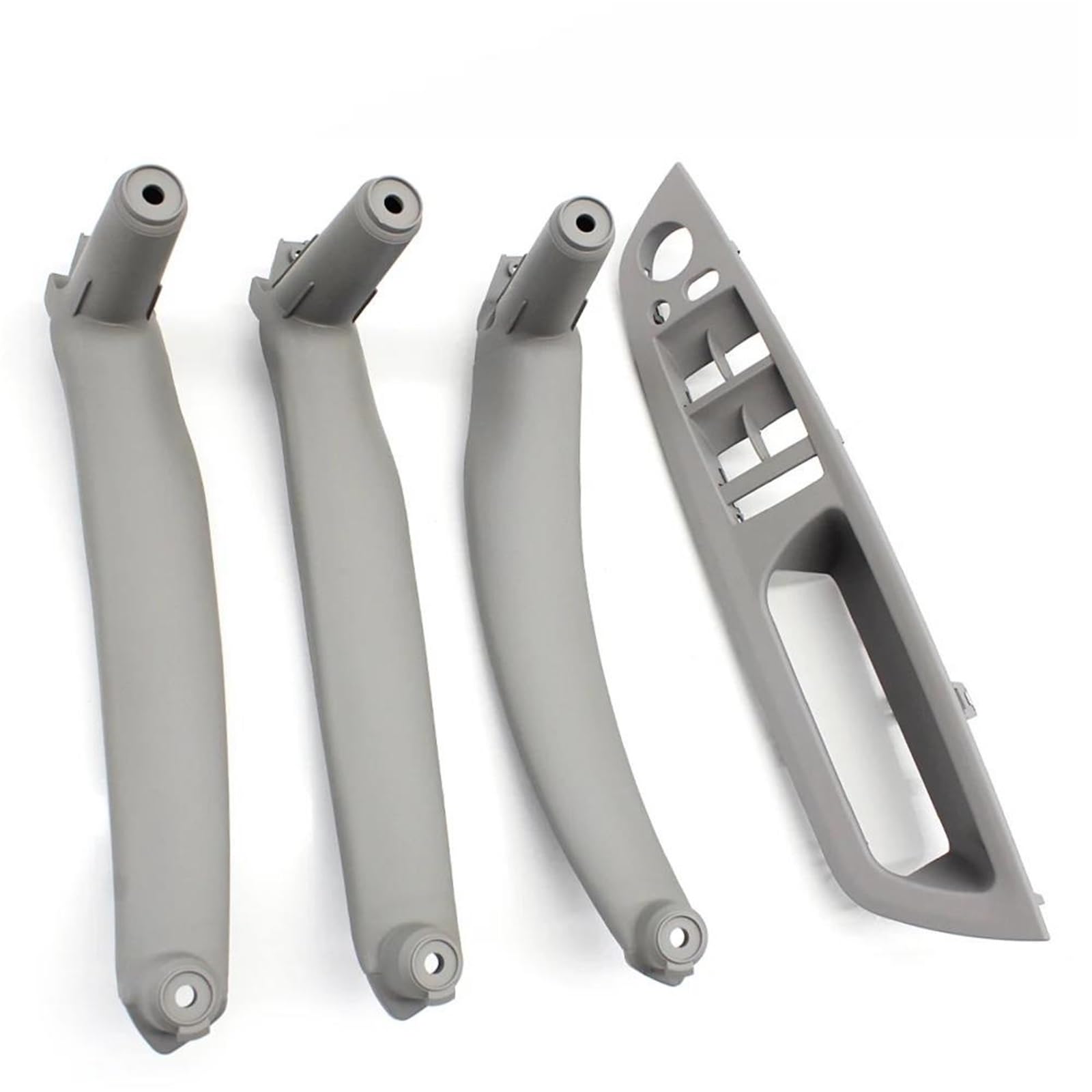 ZAPORA 4pcs/Set Car Interior Door Armrest Pull Handle Cover Trim Replacement for BMW X6 E71 E72 2008-2014 Handle Cover(RHD Titanium Set)