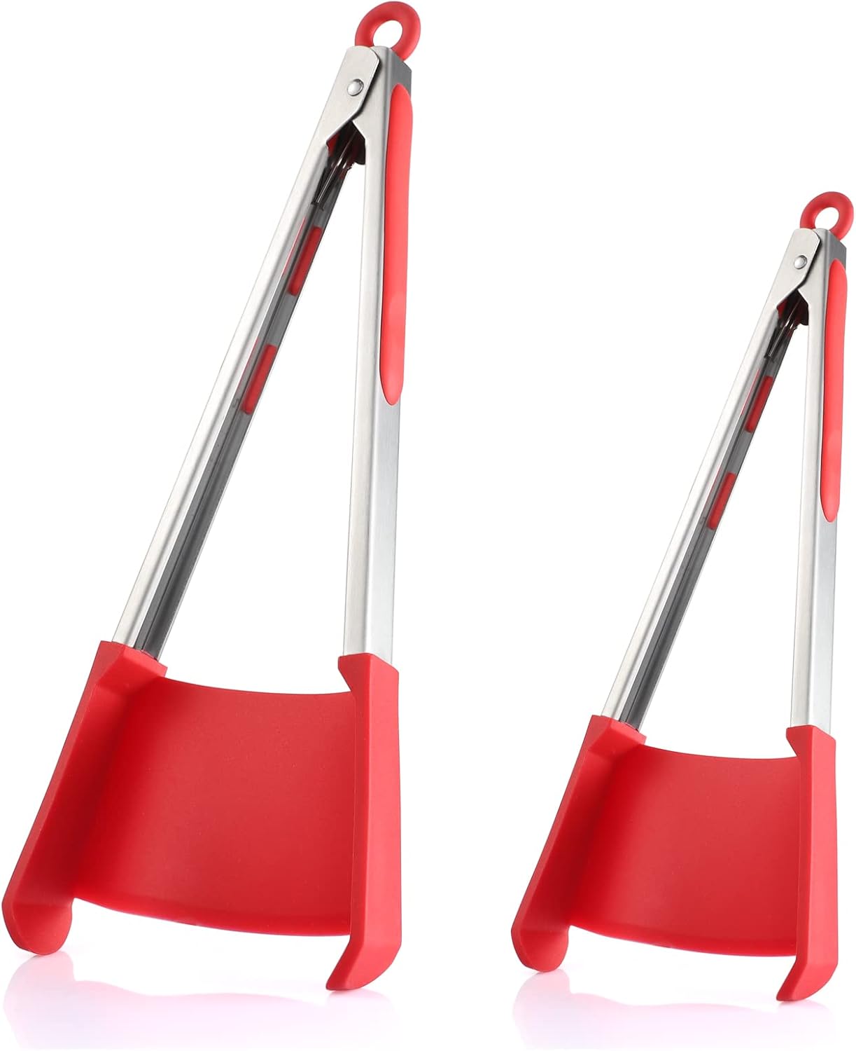 Silicone 2 in 1 Simply Flip Spatula and Tongs for Cooking, NonStick, Heat Resistant