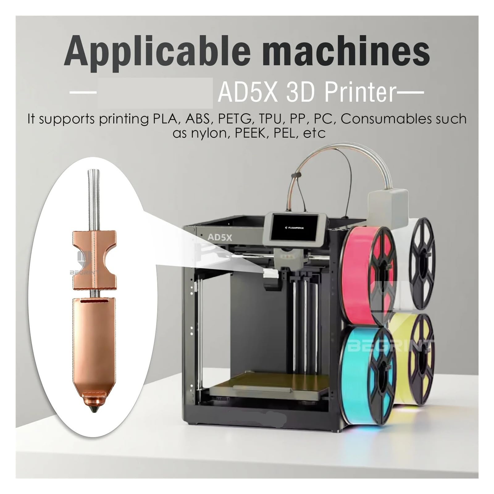 Compatible con FLASHFORGE, kit de boquillas de 0,25-0,8 mm for AD5X