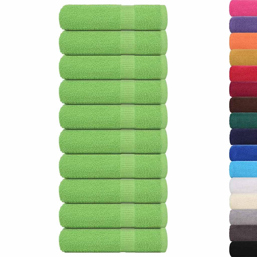 Frogn - Juego de toallas de mano (10 unidades, 50 x 100 cm, 360 g/m²), color verde manzana