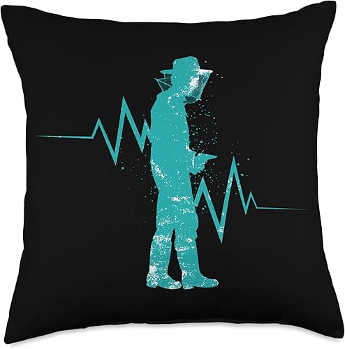 Miniatura 4 de Bee Lover Heartbeat Hat Beekeeper Accessories Throw Pillow, 16x16, Multicolor