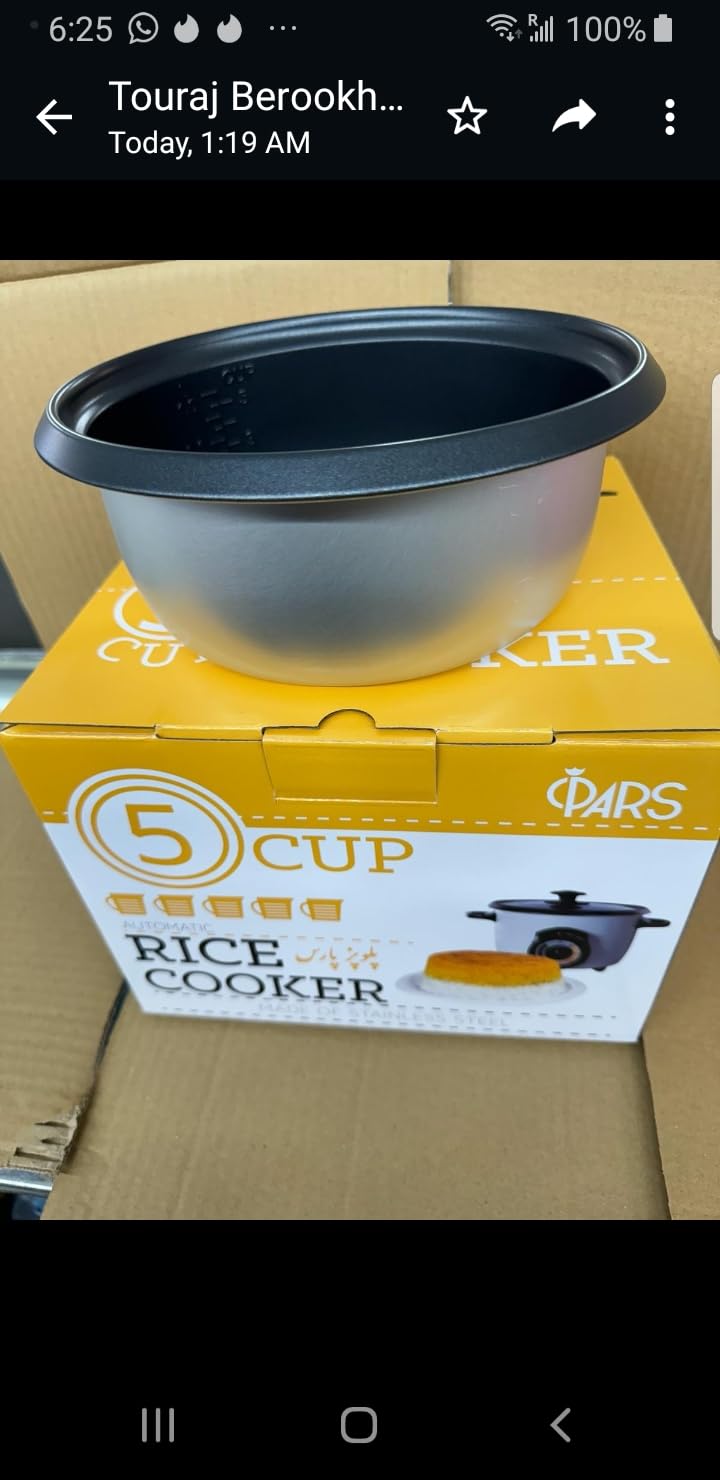 Generic Pars inner pot replacement (for 5 cup Pars Rice Cooker INNER POT ONLY, Gray