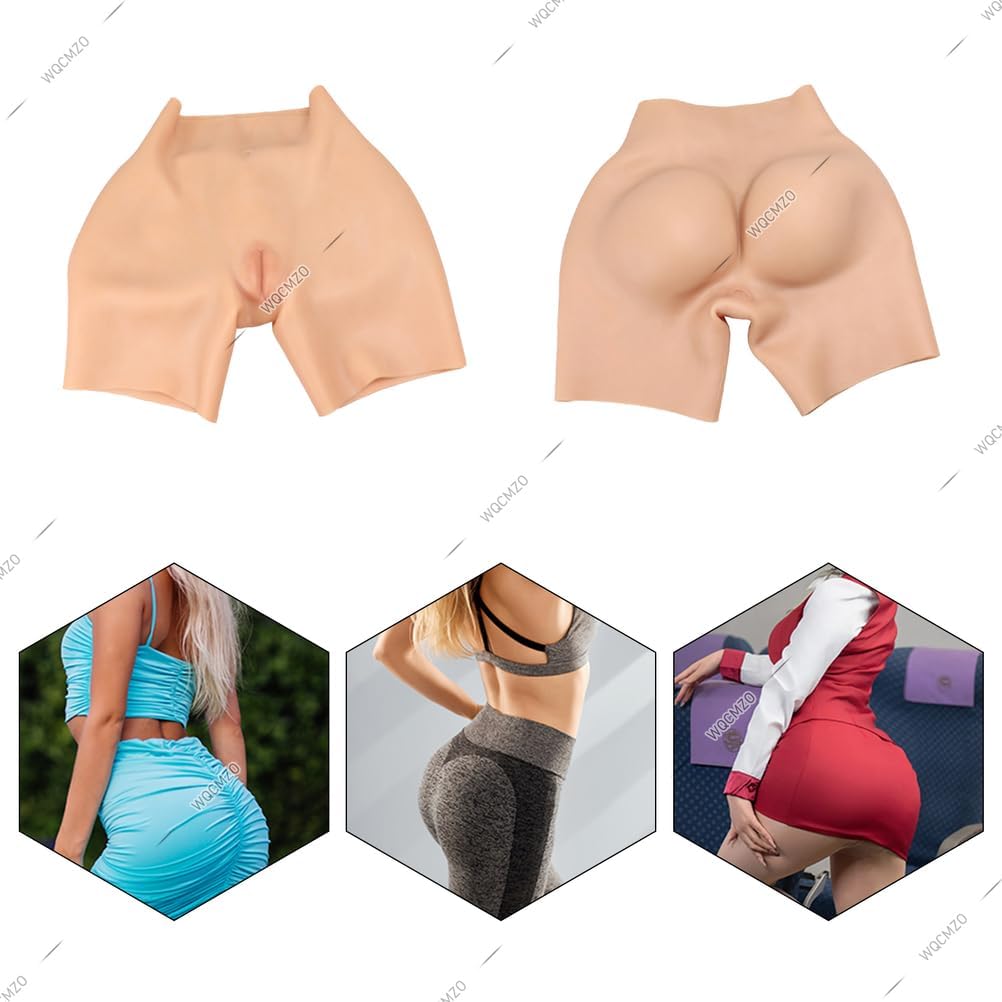 Silicone Vagina Panties Apparel Male to Female Butt Padded Push Hiding Gaff Boxer Briefs Butt Lifter for Crossdresser