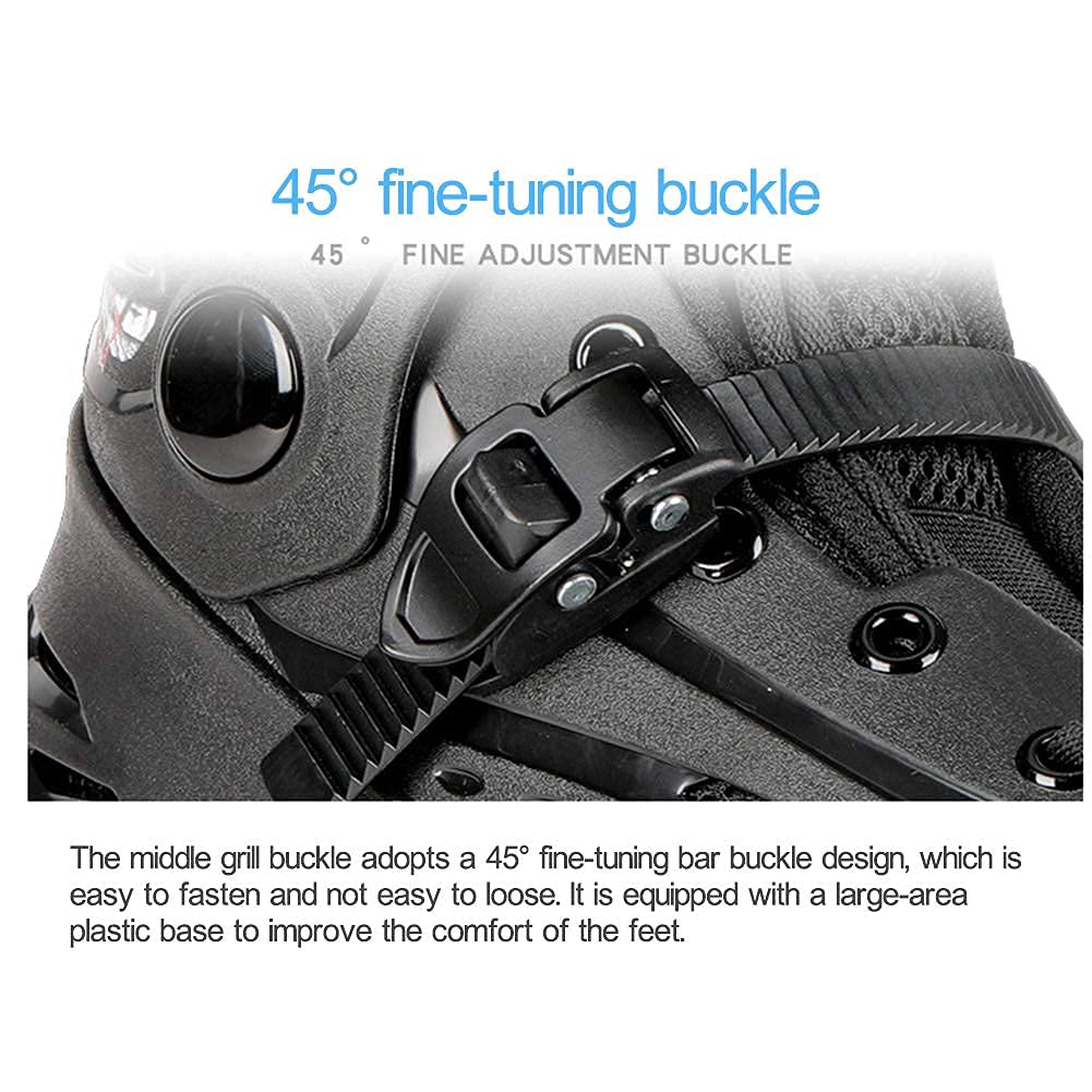 MU Ruote Di Pu Regolabili S per Bambini Donna Men-Inline Roller Skate, Prestazioni Fitness Skates Inline Blades,Rosa,a / 10/11