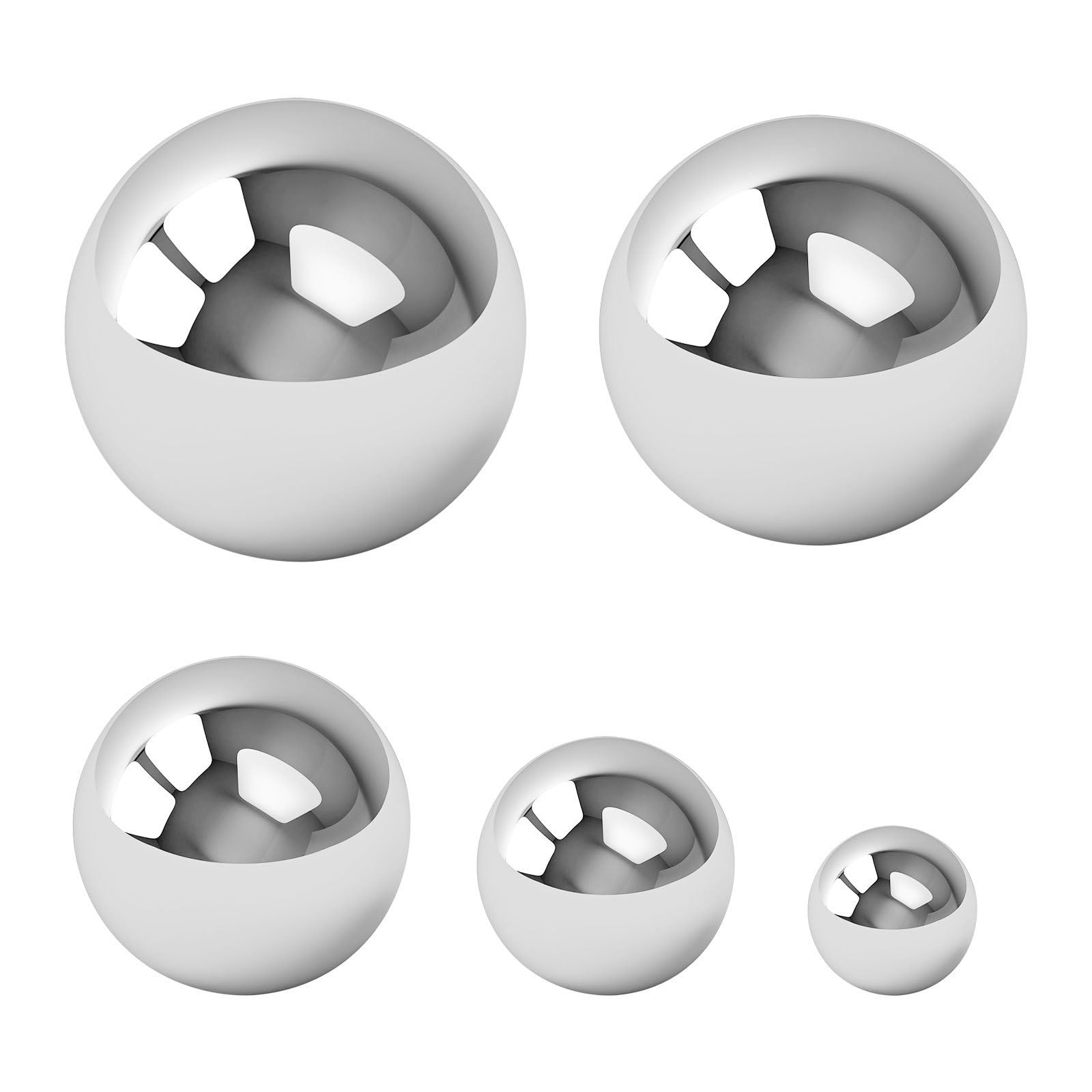 BESPORTBLE 5pezzi Palline Galleggianti Decorative Acciaio Inossidabile Sfere Cava Per Giardino Specchio Lucido Per Decorazioni Da e Esterno