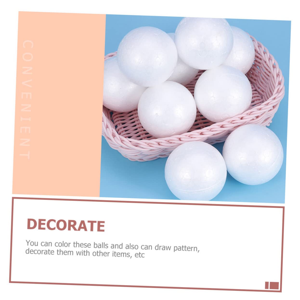 Abaodam 2500pezzi Palline Polistirolo per Decorazioni e Resistente per Matrimoni e attività