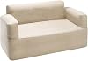 Generic Inflatable Couch with Air Pump, Portable Blow Up Sofa Bed, Double Person, Beige, 165x70x82cm