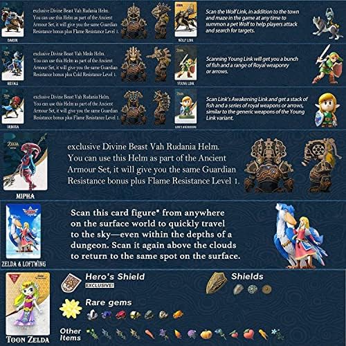 28 Pcs Mini NFC Card Zelda Series Customized for The Legend of Zelda Breath of The Wild Compatible with Switch/Switch Lite Wii U