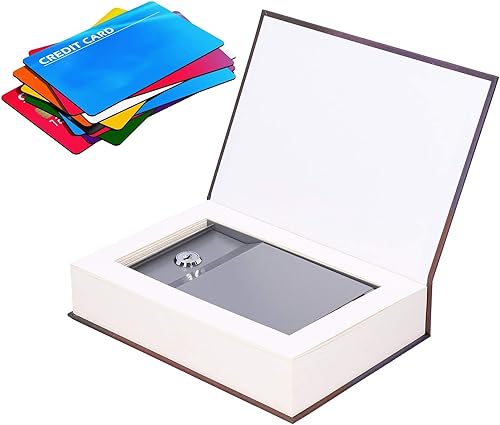 Miniatura 4 de Garosa Libro portátil de papel real con compartimento secreto oculto para dinero en efectivo, tarjetas bancarias, joyas con 2 llaves de 8.7 x 6.0 x