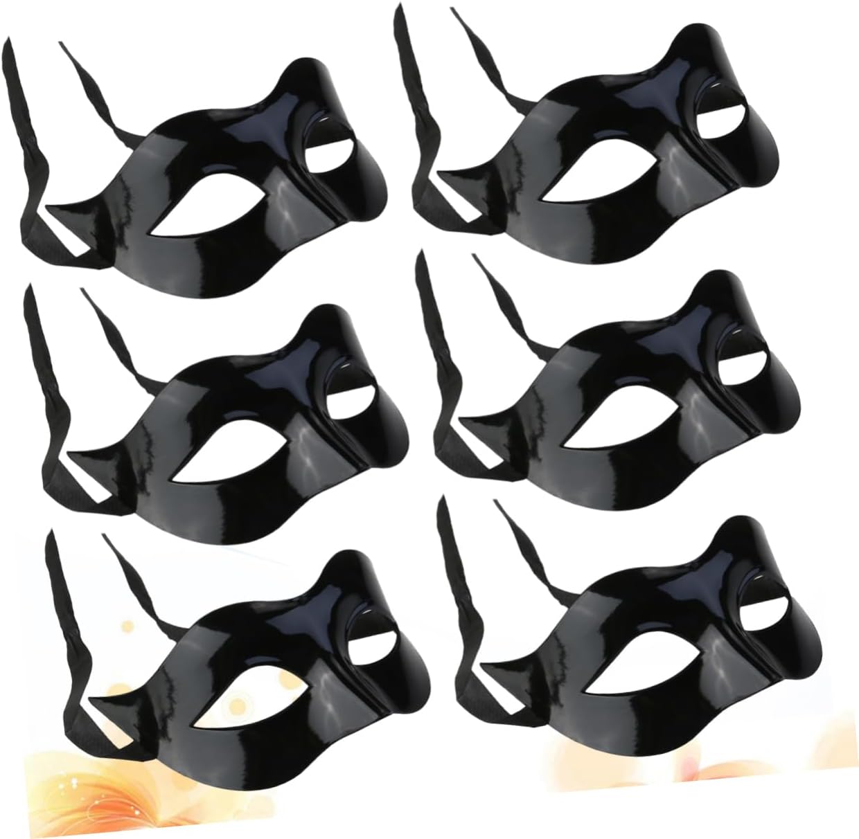 Half Face Halloween Men Masquerade Mask 6pcs Plastic Party