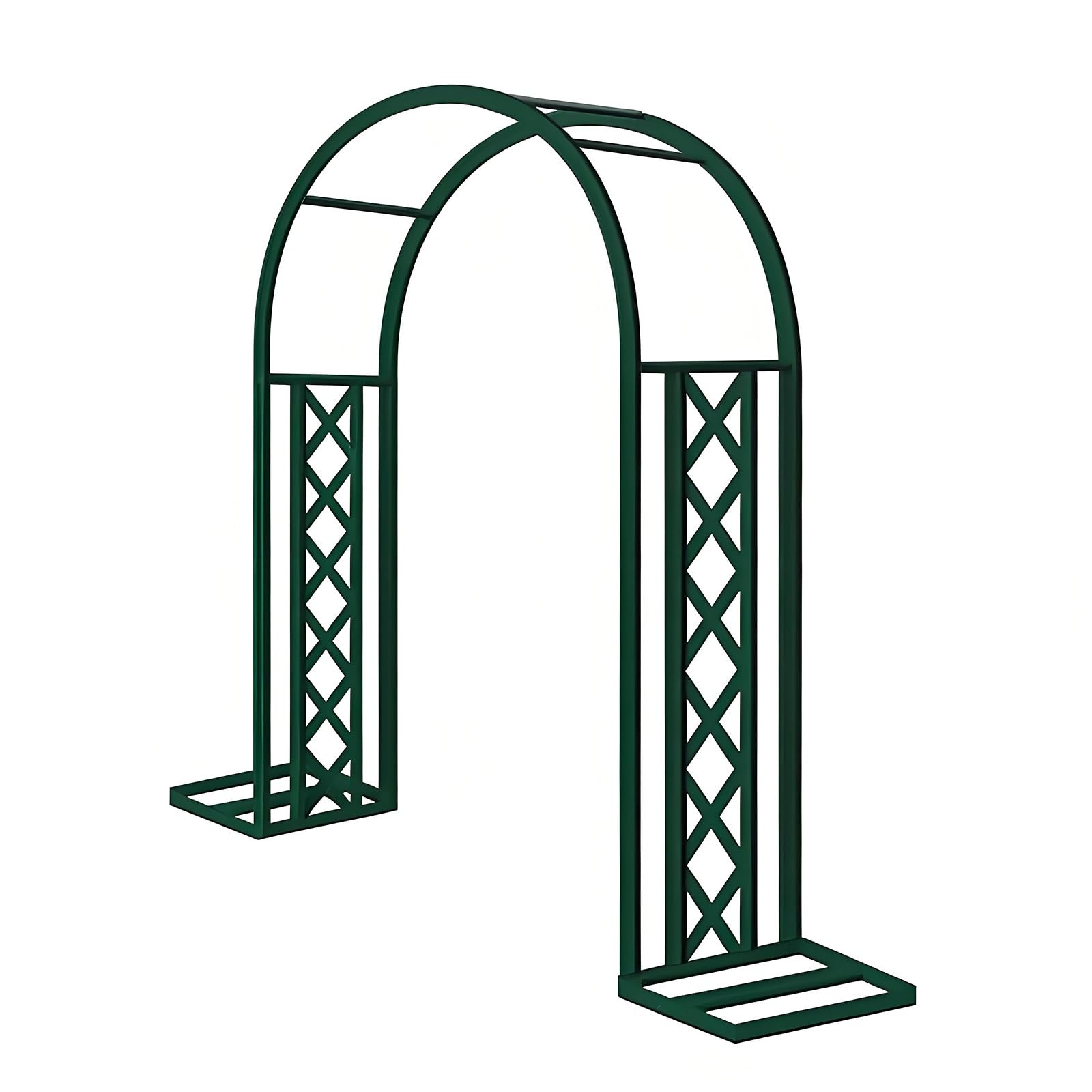 Pergola in Metallo, Arco da Giardino - Supporto per Sfondo Matrimonio, Supporto per Piante rampicanti per UVA e Rose, Arco di Palloncini con Base Stabile, Verde 180 cm/70,8 Pollici