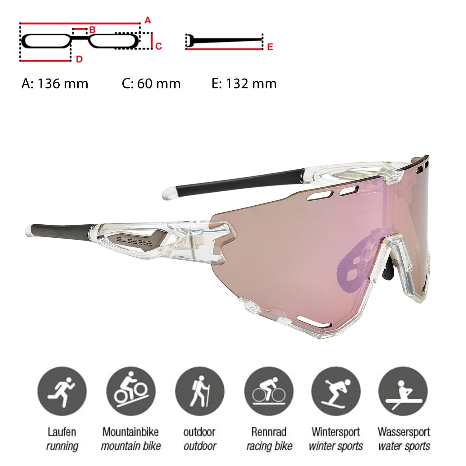 SWISSEYE Unisex Mantra Sportbrille (1er Pack)