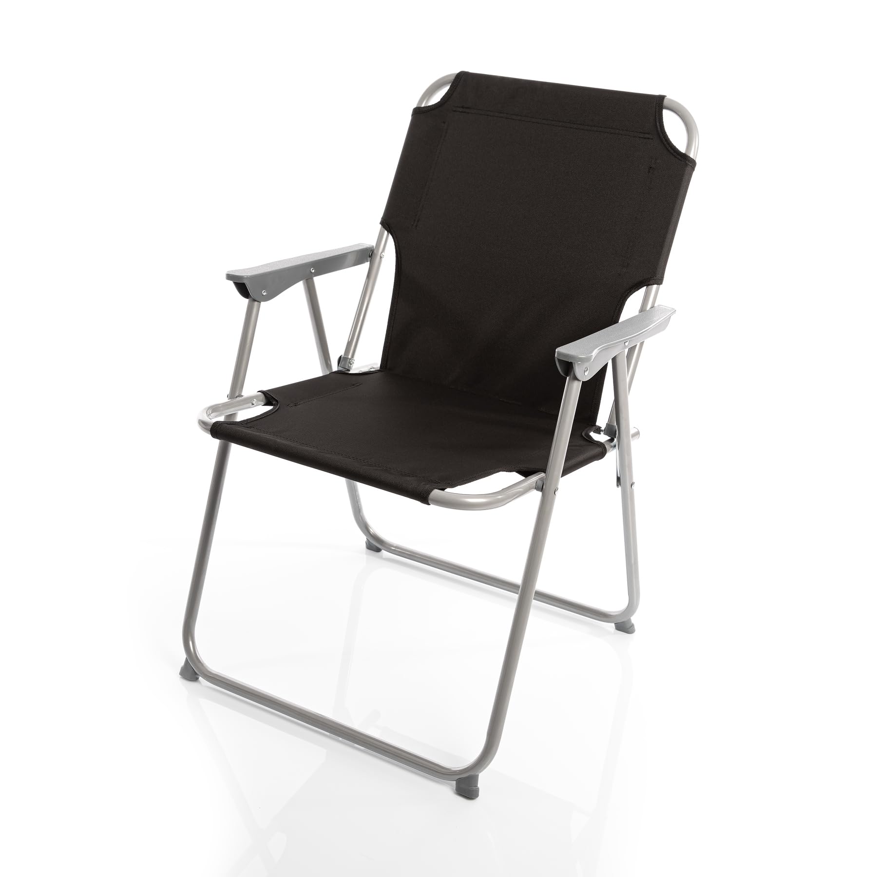 BigDean Lot de 2 chaises Pliantes Noires de Camping Robustes jusqu'à 120 kg
