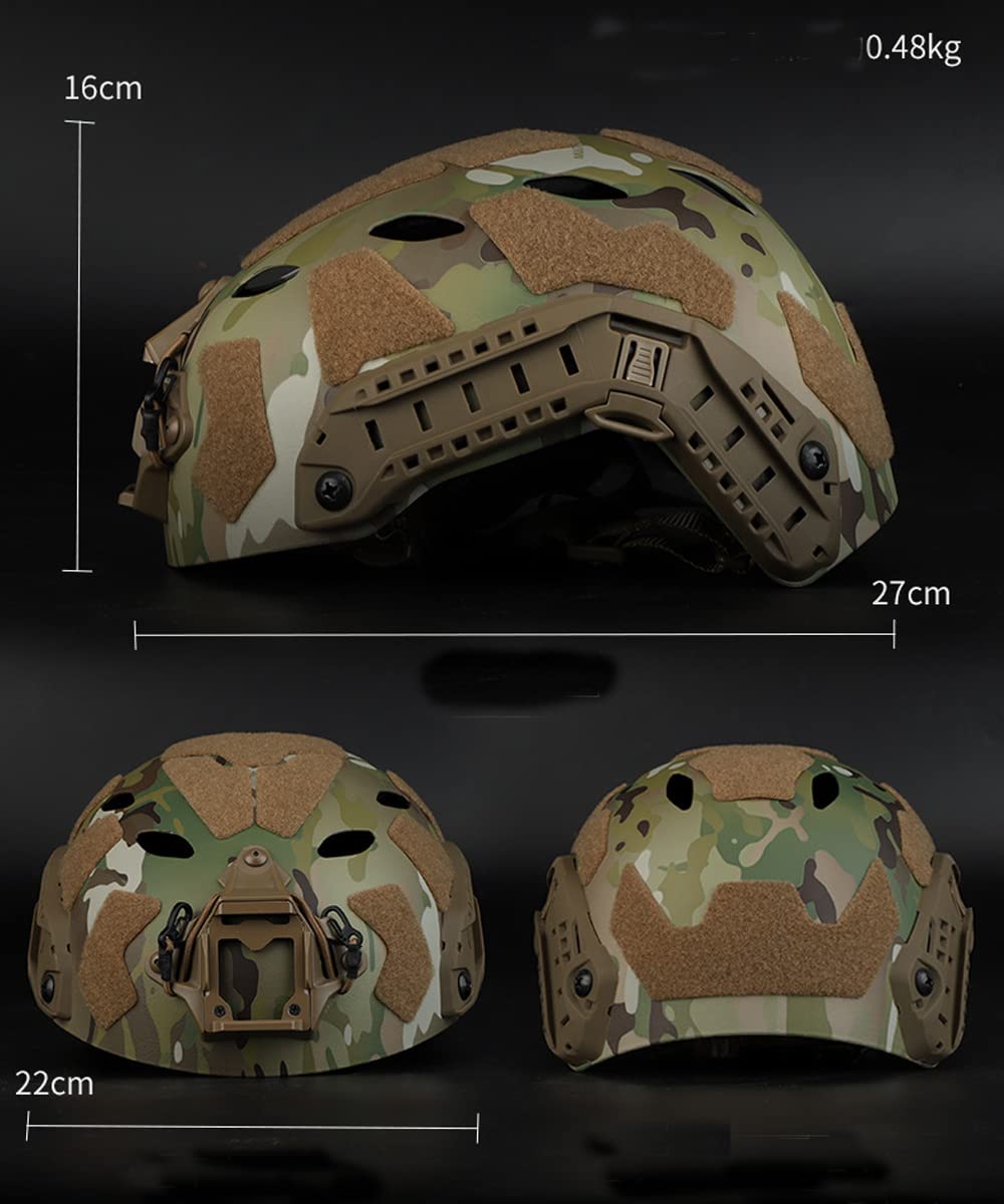 FAST SF kask taktyczny o bardzo wysokim kroju, oddychający, lekki, modułowy, do airsoftu, myśliwskiego, paintballa, wersja standardowa