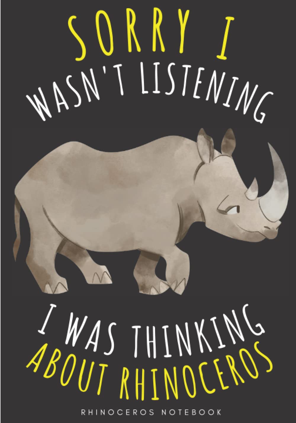Rhinoceros Notebook: Large Lined Journal For Your Daily To do List Note | 100 pages Decorated With Small Land Animals Face Designs and Cute Rhinoceros ... Book Gift to Keep track & Record Information