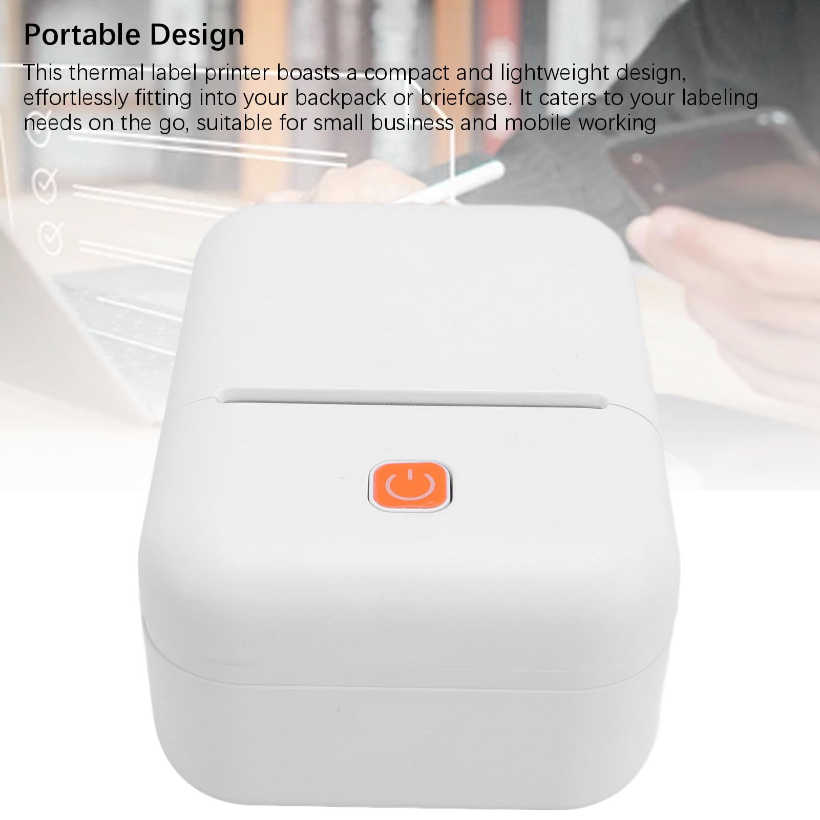 Yosoo Y2 Imprimante Thermique D'étiquettes Portable, Mini Imprimante sans Fil BT pour Adresses, Vêtements, Courrier et étiquettes Code-Barres pour Petite Entreprise