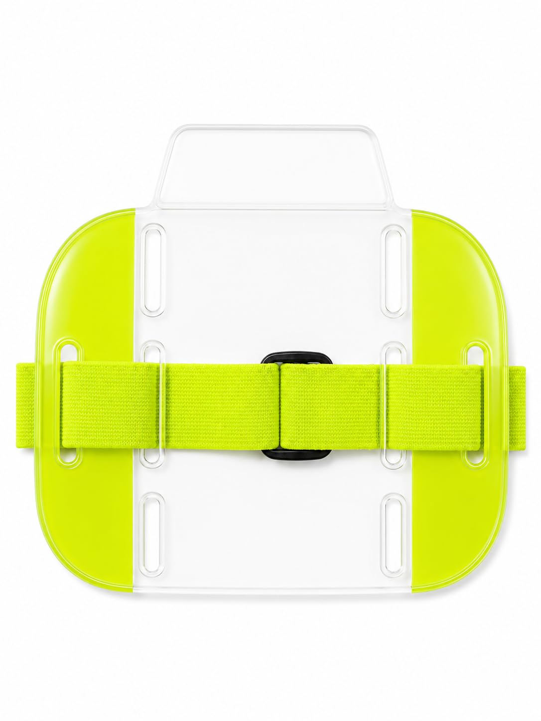 Reflective Security SIA/ID Badge Holder, Adjustable, for ID Cards (5, Yellow)