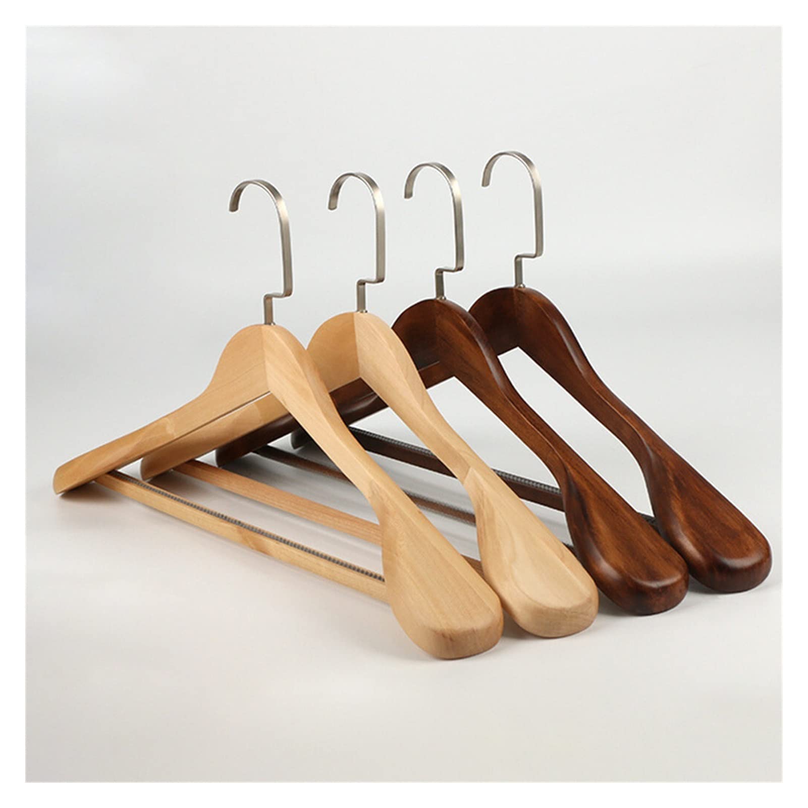 Breiter Kleiderbügel aus Holz – Anzugbügel aus Holz/Metall/Kunststoff (Einheitsgröße)