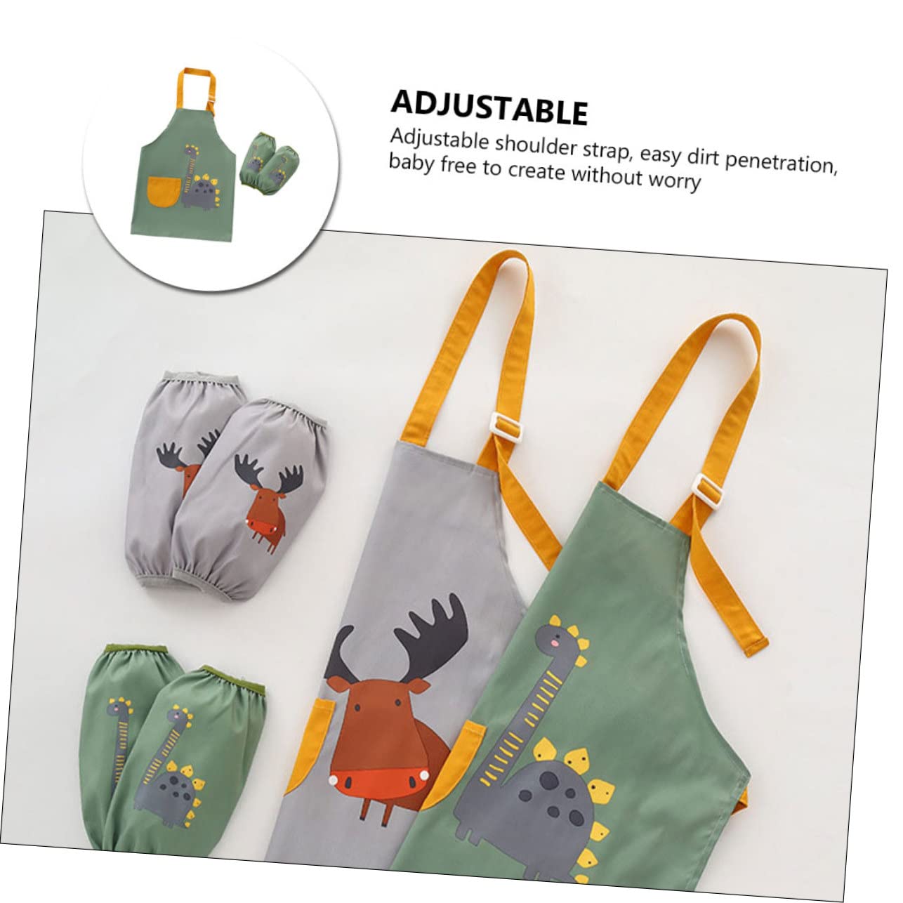 UPKOCH 3sets Grembiuli Impermeabili Per Design Cartoon Grembiule Per Anni Include Per e Facile