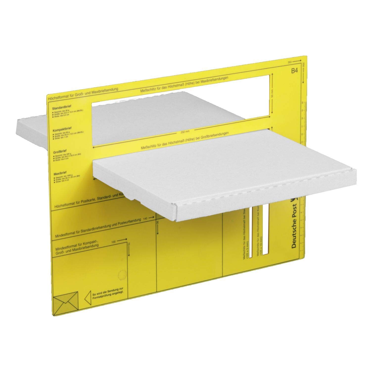 smiley pack 100x Großbriefkartons 350 x 250 x 20 mm weiß DIN A4 B4 stabiler Versandkarton Postkarton Faltschachtel für Warensendung, Büchersendung und Großbrief mit Steckverschluss (100 Stück)